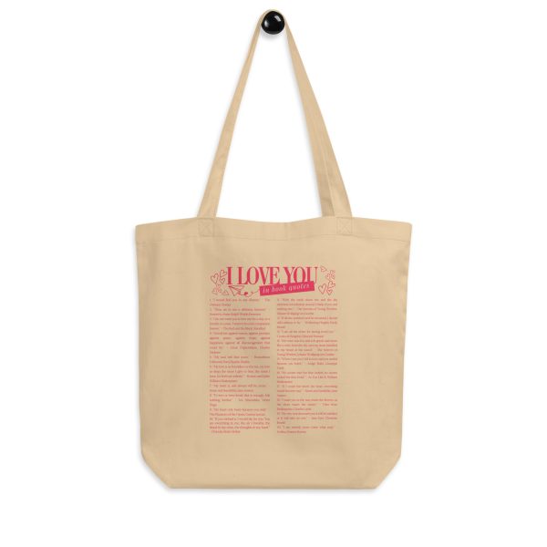 I Love You in Book Quotes Eco Tote Bag - Image 4