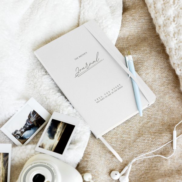 White Writer's Journal Hardcover Bound Notebook