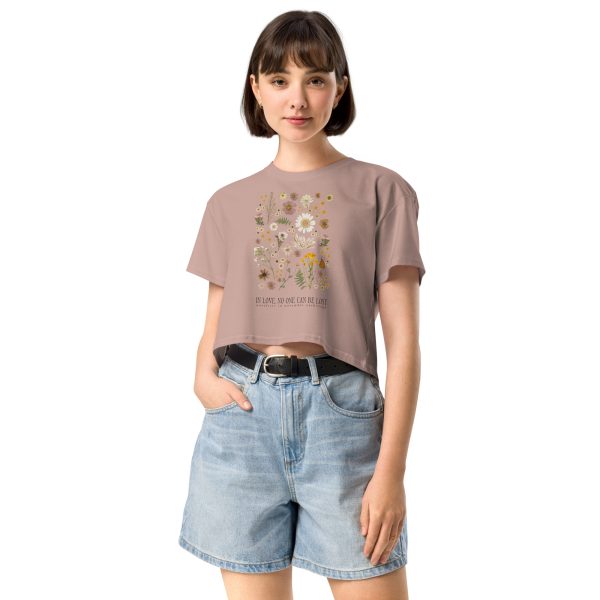 In Love, No One Can Be Lost Women's Crop Top - Image 5