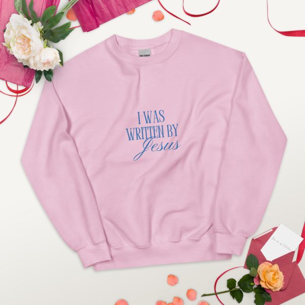 I Was Written By Jesus - Blue Letter Unisex Sweatshirt - Image 18